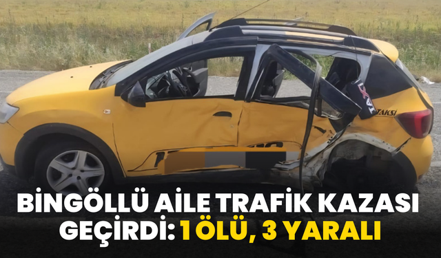 Bingöllü Aile Trafik Kazası Geçirdi: 1 Ölü, 3 Yaralı