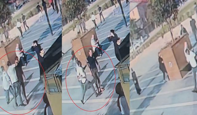 Bıçaklı saldırgan tek yumrukla devirdi, anlar kamerada