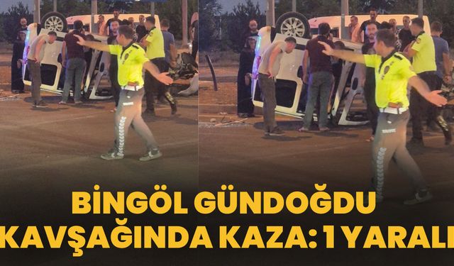 Bingöl Gündoğdu Kavşağında Kaza: 1 Yaralı