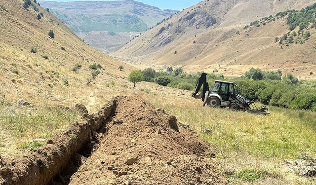 Yedisu'da İçmesuyu Hattı Yenileme Çalışması