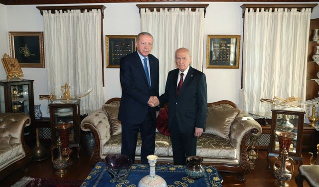 Cumhurbaşkanı Erdoğan, MHP Lideri Bahçeli ile Bir Araya Geldi