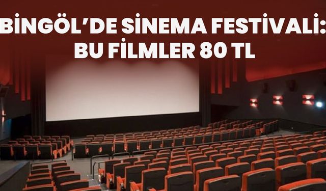 Bingöl’de Sinema Festivali: Bu Filmler 80 TL