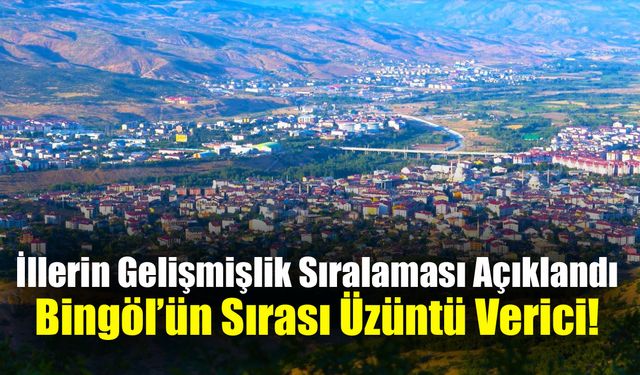 İllerin Gelişmişlik Sıralaması Açıklandı: Bingöl’ün Sırası Üzüntü Verici!