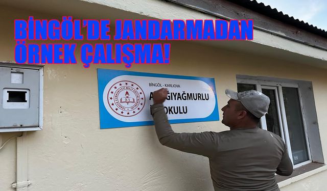 Bingöl’de Jandarma Köy Okulunun Tadilatını Yaptı