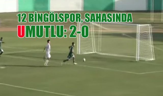 12 Bingölspor, Sahasında Mutlu: 2-0