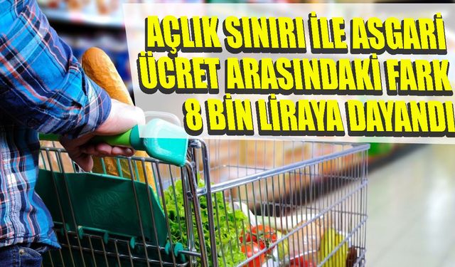 Açlık Sınırı İle Asgari Ücret Arasındaki Fark 8 Bin Liraya Dayandı