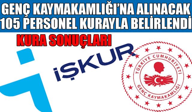 Genç Kaymakamlığı’na Alınacak 105 Personel Kura ile Belirlendi