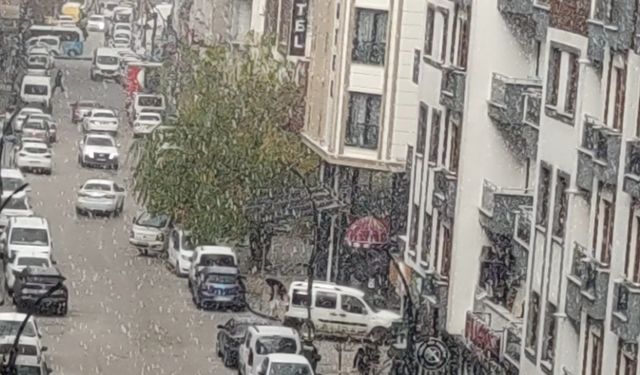 Aniden Bastıran Dolu Kent Merkezini Beyaza Bürüdü