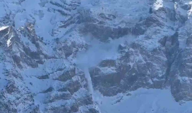 Ağrı Dağı’nda Çığ Anı Kameraya Yansıdı