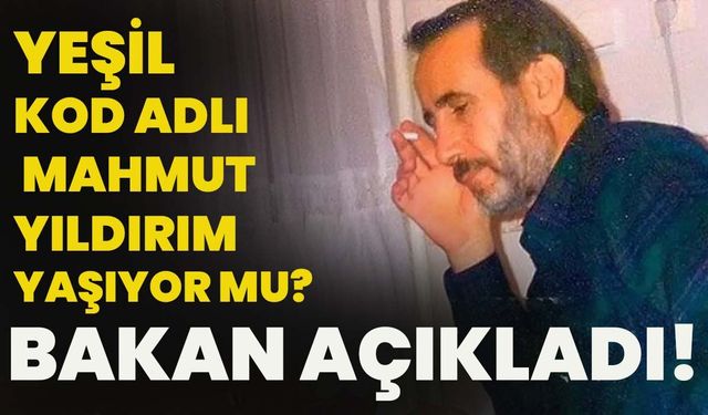 Yeşil Kod Adlı Mahmut Yıldırım Yaşıyor Mu? Bakan Açıkladı!