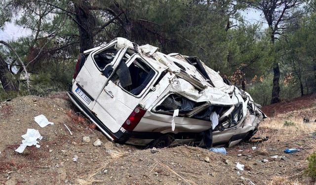Malatya'da Şarampole Yuvarlanan Minibüs Hurdaya Döndü: 1 Yaralı