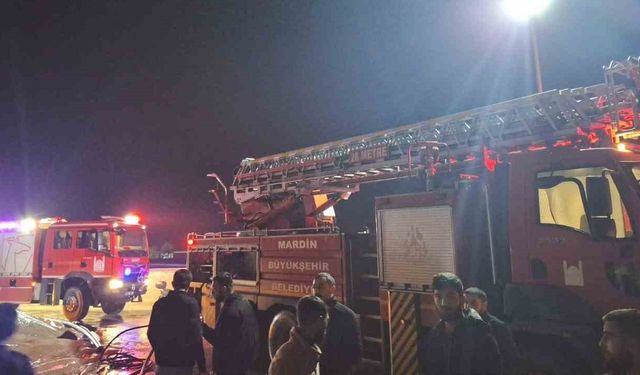 Mardin'de Mısır Kurutma Tesisinde Yangın