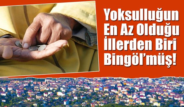 Yoksulluğun En Az Olduğu İllerden Biri Bingöl’müş!