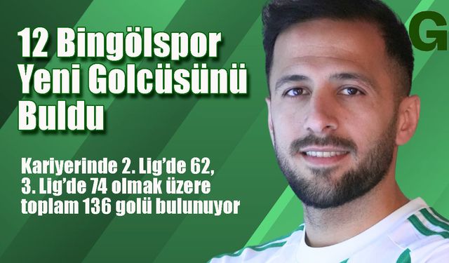12 Bingölspor Yeni Golcüsünü Buldu