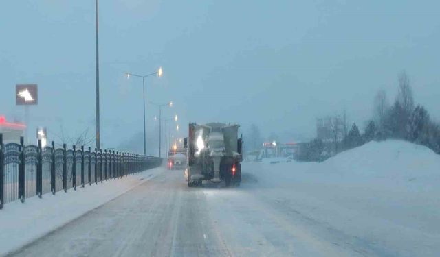 Bingöl’de Kar Yağışıyla Birlikte Yol Güvenliği Çalışmaları Başlatıldı