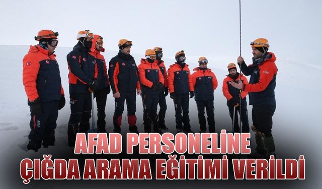 AFAD Personeline Çığada Arama Eğitimi Verildi