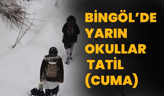 Bingöl’de Yarın Okullar Tatil(Cuma)