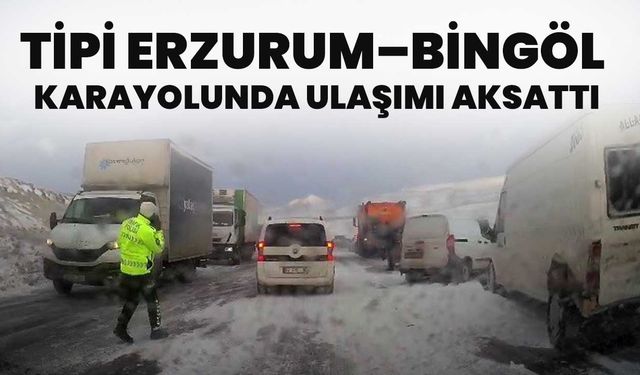 Tipi Erzurum–Bingöl Karayolunda Ulaşımı Aksattı