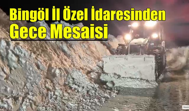 Bingöl İl Özel İdaresinden Gece Mesaisi