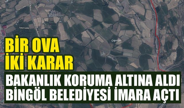 Bir Ova, İki Karar: Bakanlık Koruma Altına Aldı, Bingöl Belediyesi İmara Açtı