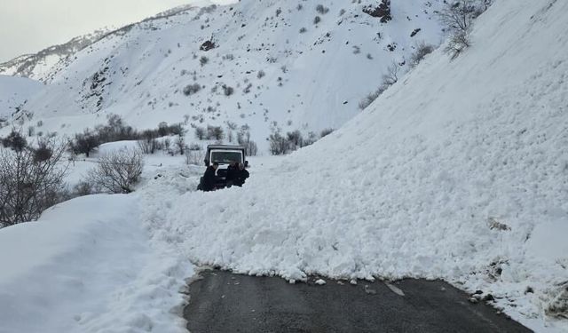 Bingöl'de İki İlçe Arasına Çığ Düştü
