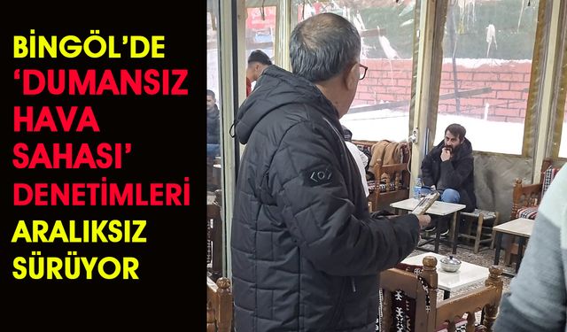 Bingöl'de 'Dumansız Hava Sahası' Denetimleri