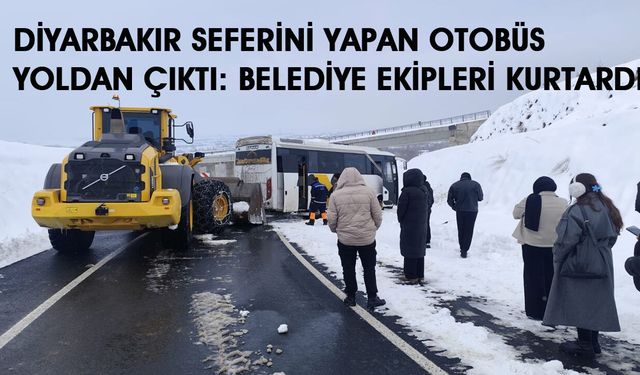 Bingöl’de Kara Saplanan Yolcu Otobüsü Kurtarıldı