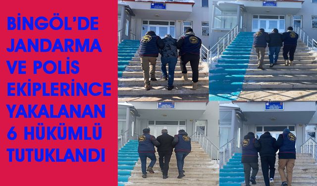 Bingöl’de Aranan 6 Hükümlü Tutuklandı