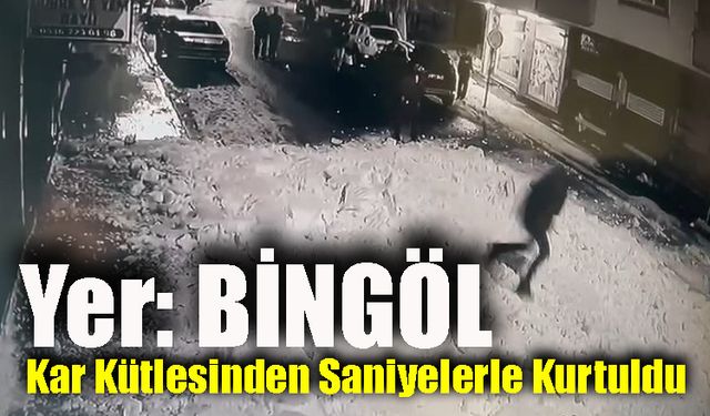 Kar Kütlesinden Saniyelerle Kurtuldu