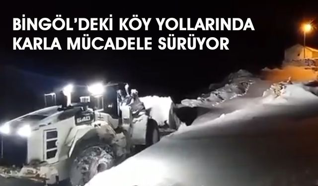 Bingöl’de Köy Yollarında Karla Mücadele Sürüyor