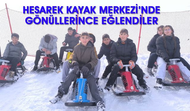 Kiğı’daki Öğrenciler Hesarek Kayak Merkezi’nde