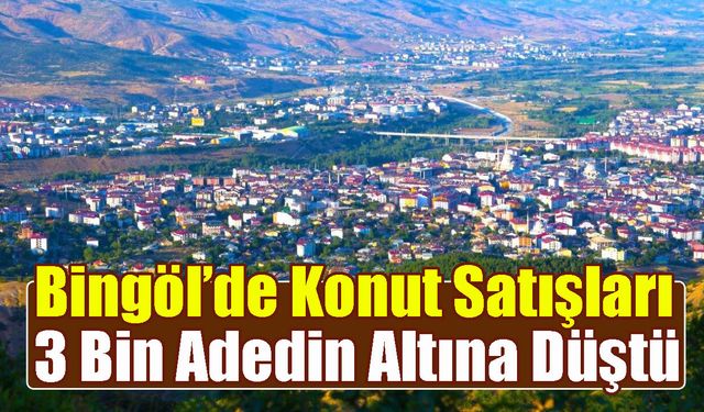 Bingöl’de Konut Satışları 3 Bin Adedin Altına Düştü