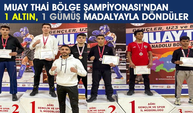 Bingöllü Sporculardan Muay Thai Bölge Şampiyonası’nda Altın ve Gümüş Madalya