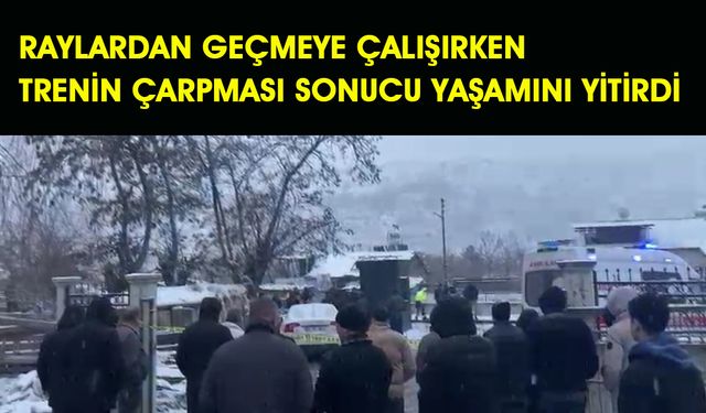 Raylardan Geçmeye Çalışırken Tren Çarptı