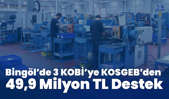 Bingöl’de 3 KOBİ’ye KOSGEB’den 49,9 Milyon TL Destek