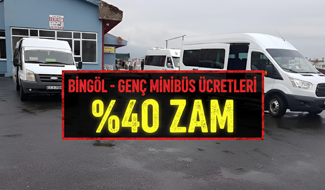 Bingöl-Genç Minibüs Ücretlerine Yüzde 40 Zam!