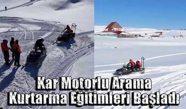 Kar Motorlu Arama Kurtarma Eğitimleri Başladı