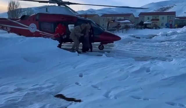 Bingöl’de Hamile Kadın Ambulans Helikopterle Hastaneye Sevk Edildi