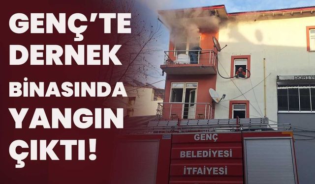 Genç’te Dernek Binasında Yangın Çıktı