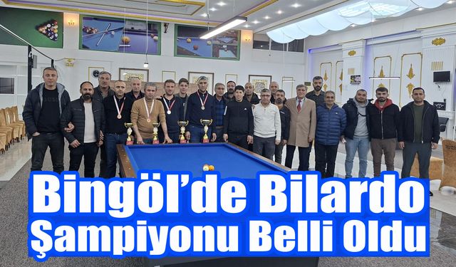 Bingöl’de Bilardo Şampiyonu Belli Oldu