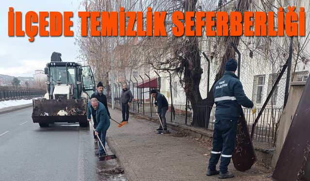 Genç’te Karların Erimesiyle Temizlik Çalışmalarına Başlandı