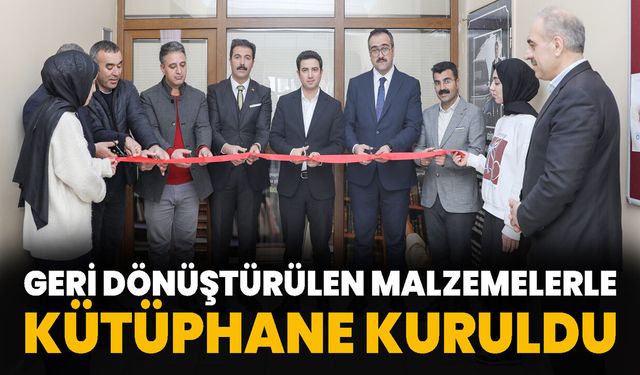 Bingöl'ün İlçesinde Geri Dönüştürülen Malzemelerle Kütüphane Kuruldu