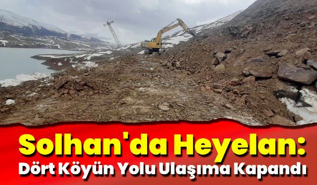 Solhan'da Heyelan: Dört Köyün Yolu Ulaşıma Kapandı