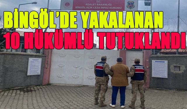 Bingöl'de 30 Yıl Hapis Cezası Bulunan 10 Hükümlü Yakalandı!