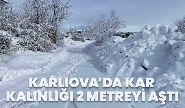 Karlıova’da Kar Kalınlığı 2 Metreyi Aştı