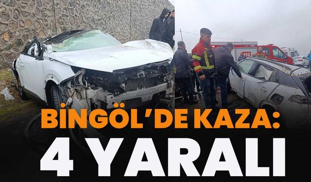 Bingöl’de Kaza: 4 Yaralı