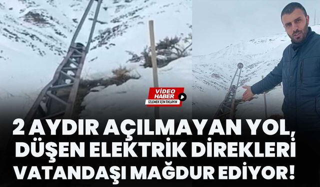 2 Aydır Açılmayan Yol, Düşen Elektrik Direkleri Mağdur Ediyor!
