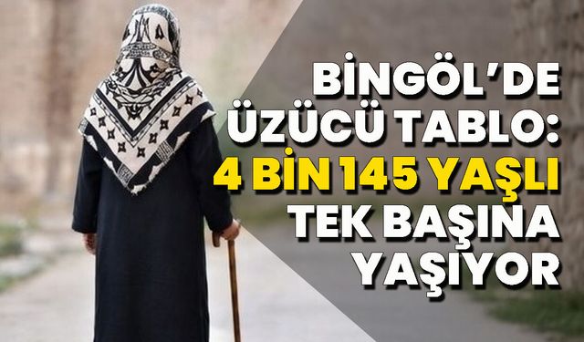 Bingöl’de Üzücü Tablo: 4 Bin 145 Yaşlı Tek Başına Yaşıyor