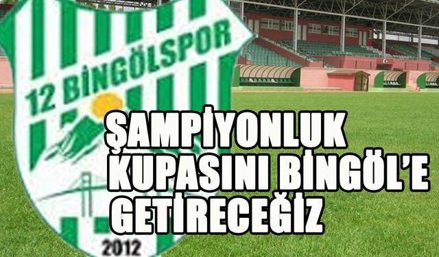 12 Bingölspor’dan 'Şampiyonluk' Açıklaması: Bu Şehre O Kupayı Getireceğiz!