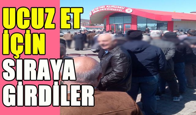 Bingöl ESK Önünde Ucuz Et Kuyruğu